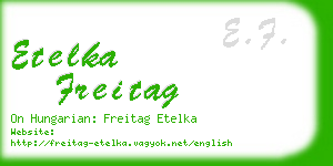 etelka freitag business card